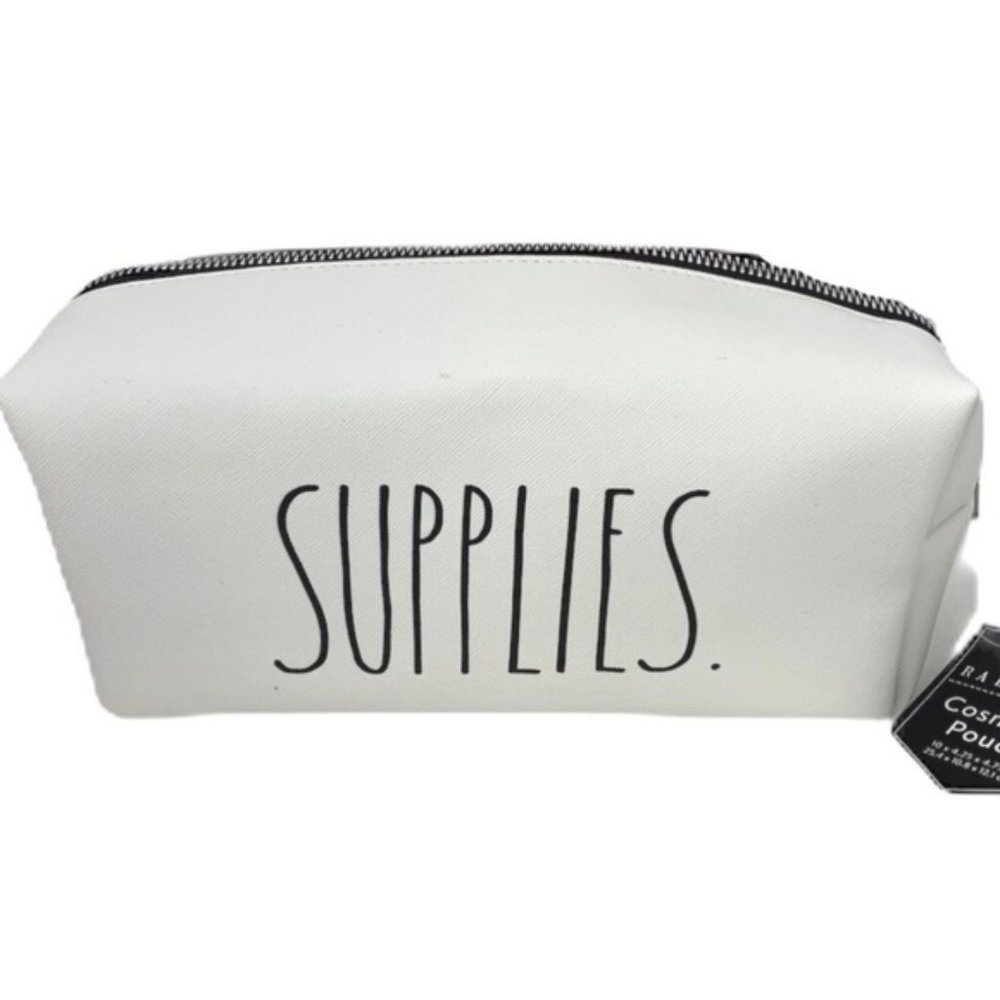 RAE DUNN Zipper COSMETIC Bag SUPPLIES Case NEW